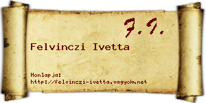 Felvinczi Ivetta névjegykártya